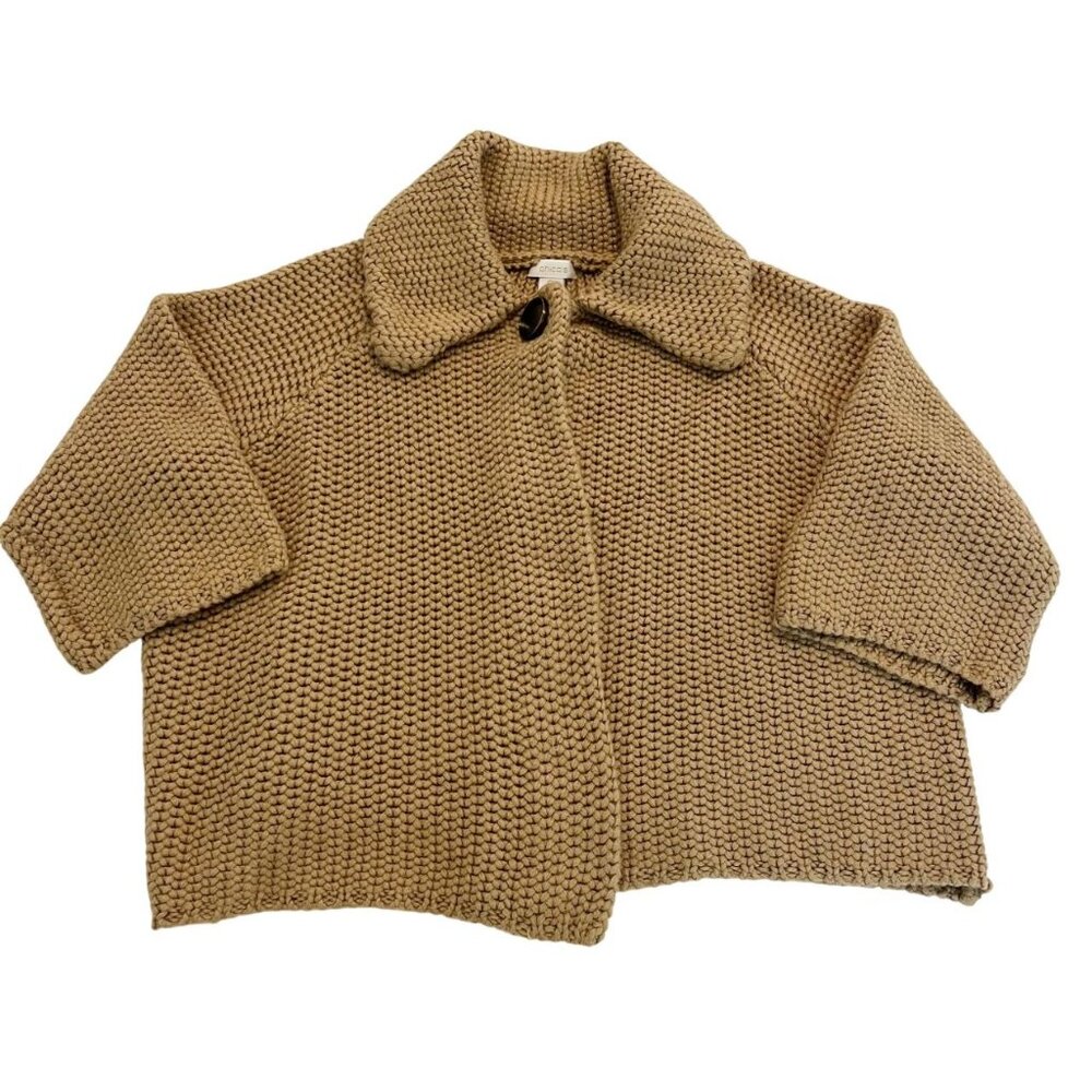 Chico's Brown Chunky Knit Sweater Cottagecore Fairy Cozy - Size 0,‎ Small